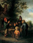 Adriaen van ostade The quack. oil painting artist